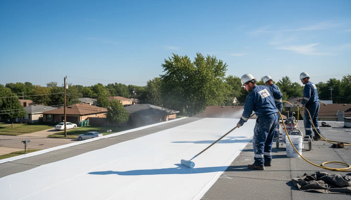 Commercial roof coating in Livingston, IL near me